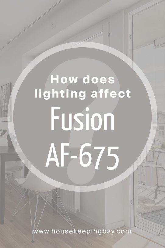How Does Lighting Affect Fusion AF-675 by Benjamin Moore?