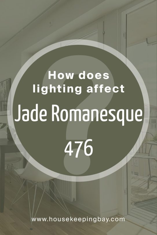 How Does Lighting Affect Jade Romanesque 476 by Benjamin Moore?