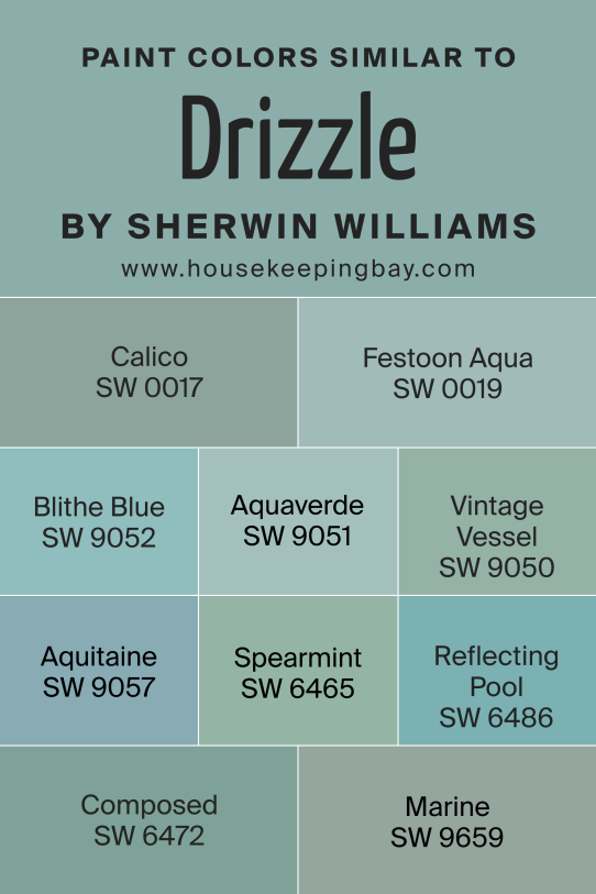 Colors Similar to Drizzle SW 6479 by Sherwin Williams
