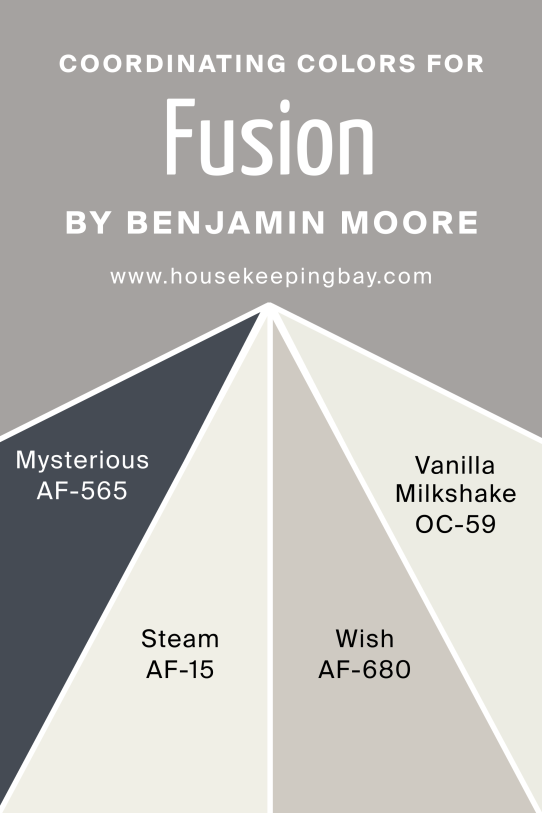 Coordinating Colors of Fusion AF-675 by Benjamin Moore