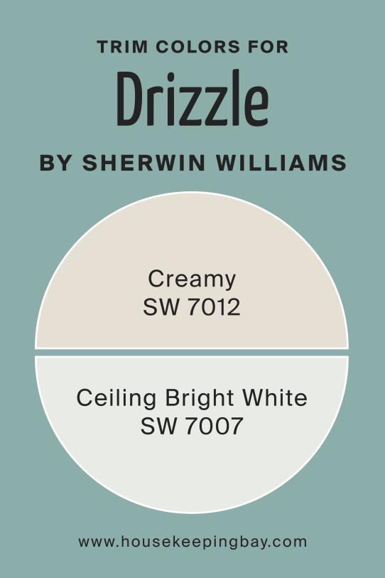 What Are the Trim Colors of Drizzle SW 6479 by Sherwin Williams?