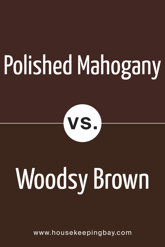 Polished Mahogany vs Woodsy Brown SW 2924 