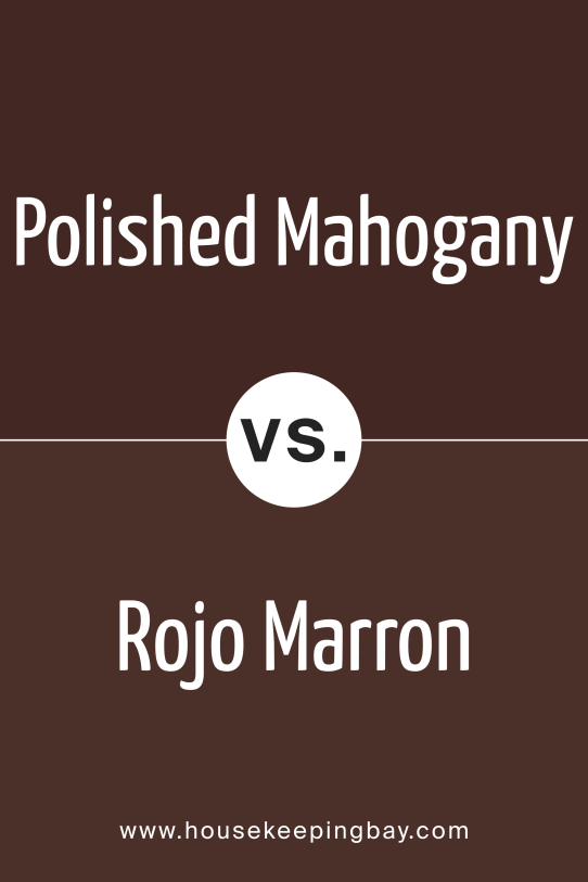 Polished Mahogany vs Rojo Marron SW 9182 