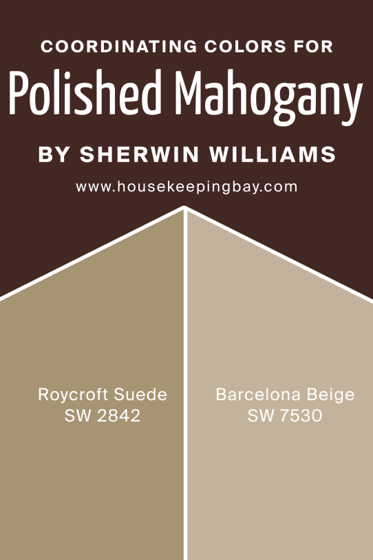 Coordinating Colors of Polished Mahogany SW 2838 by Sherwin Williams