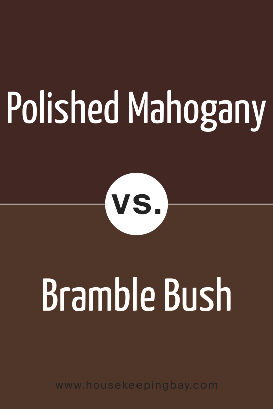Polished Mahogany vs Bramble Bush SW 2923 