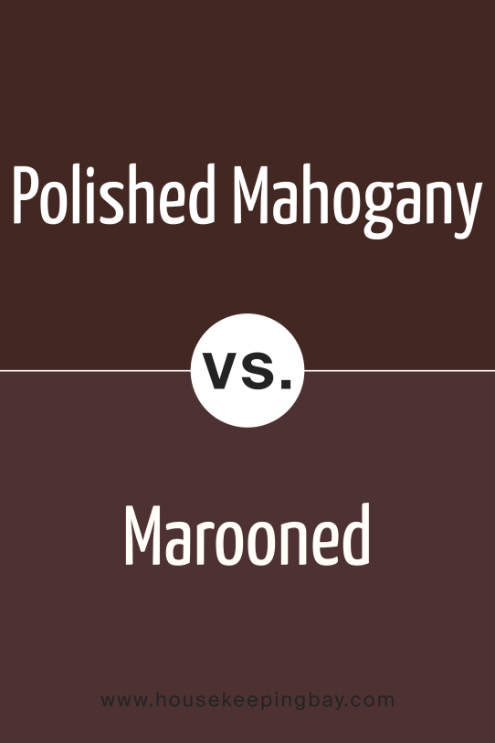 Polished Mahogany vs Marooned SW 6020 