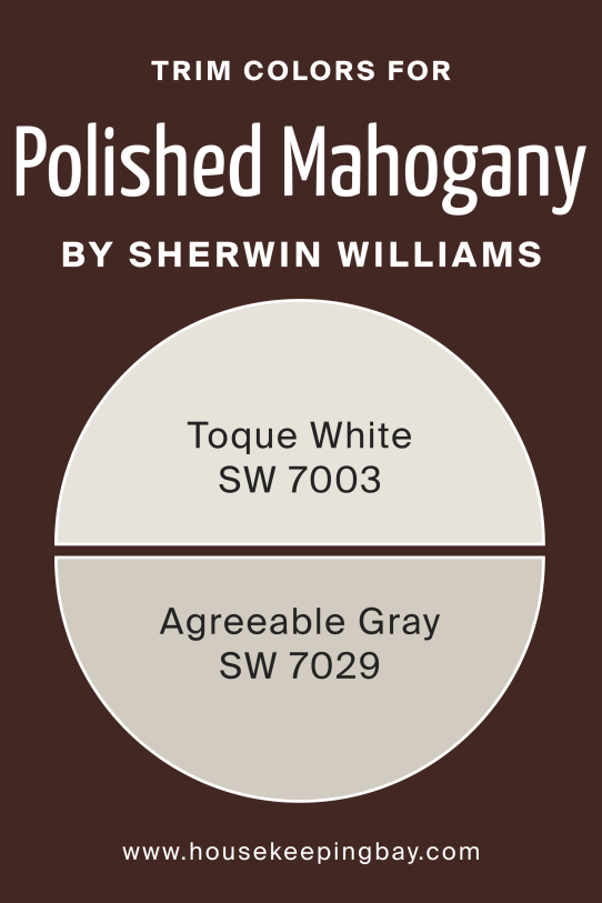 What Are the Trim Colors of Polished Mahogany SW 2838 by Sherwin Williams?